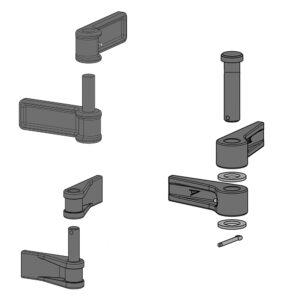 Charnières de porte arrière à souder